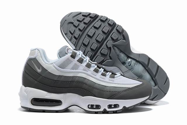Nike Air Max 95 Men's Shoes Grey White-86 - Click Image to Close